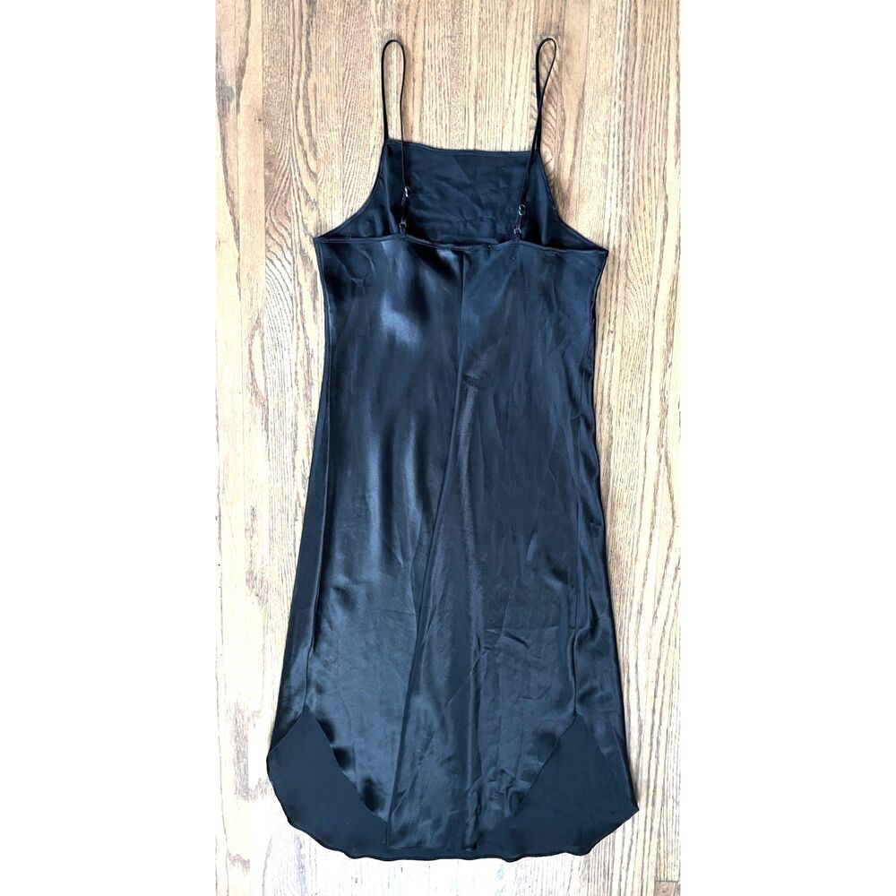 Vintage Black Y2K 90s Beaded Slip Midi Dress Women's Size XS - Picture 6 of 8